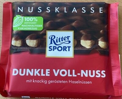 Ritter Sport Nuss Klasse Dunkle Voll-Nuss Tafel 100g