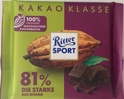 Ritter Sport 81% Die Starke Tafel 100g