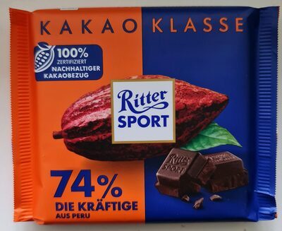Ritter Sport 74% Die Kräftige Tafel 100g
