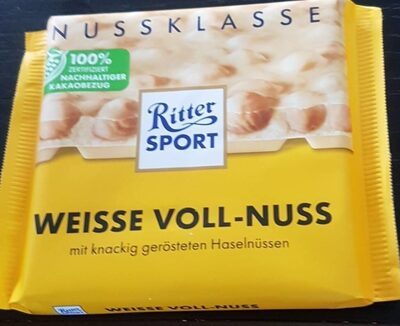Ritter Sport Nuss Klasse Weisse Voll-Nuss Tafel 100g