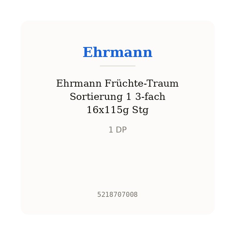 Ehrmann Früchte-Traum Sortierung 1 3-fach 16x115g Stg
