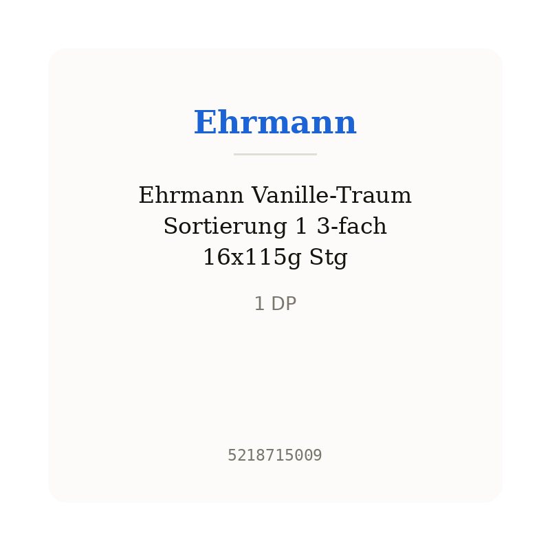 Ehrmann Vanille-Traum Sortierung 1 3-fach 16x115g Stg