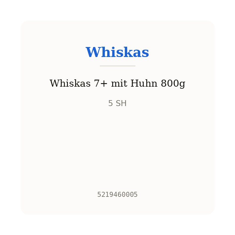 Whiskas 7+ mit Huhn 800g
