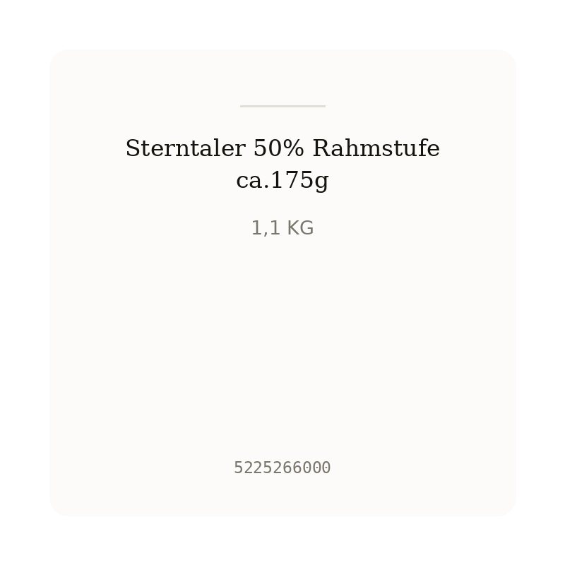 Sterntaler 50% Rahmstufe ca.175g