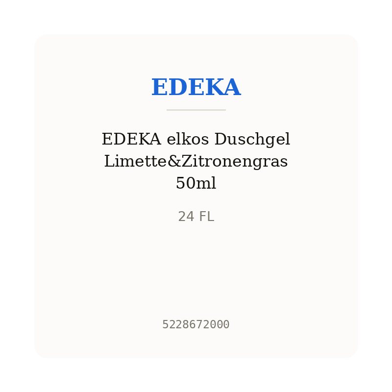 EDEKA elkos Duschgel Limette&Zitronengras 50ml
