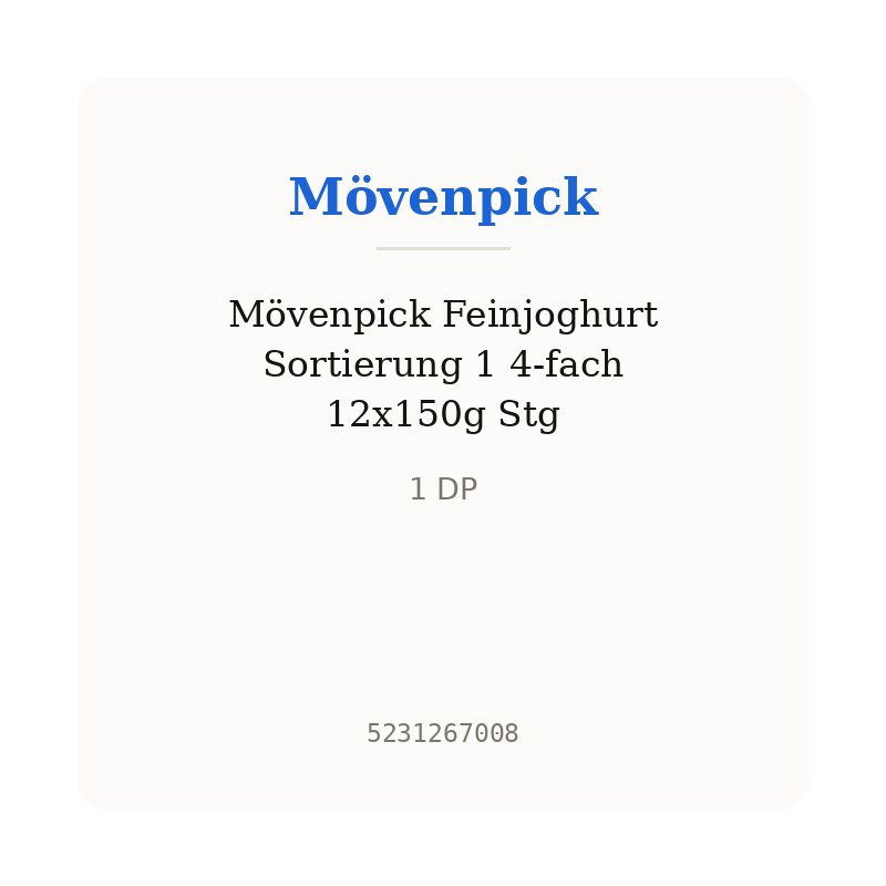 Mövenpick Feinjoghurt Sortierung 1 4-fach 12x150g Stg