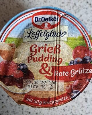 Dr.Oetker Grießpudding mit Roter Grütze 180g