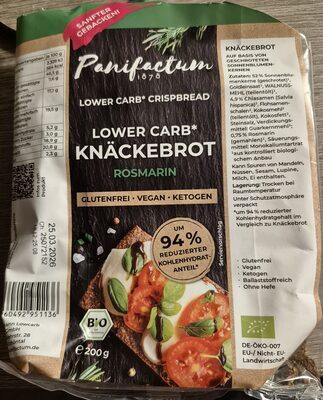 Bio Panifactum Knäckebrot Rosmarin Low Carb 200g
