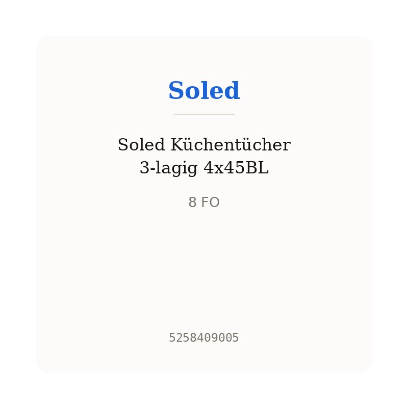 Soled Küchentücher 3-lagig 4x45BL