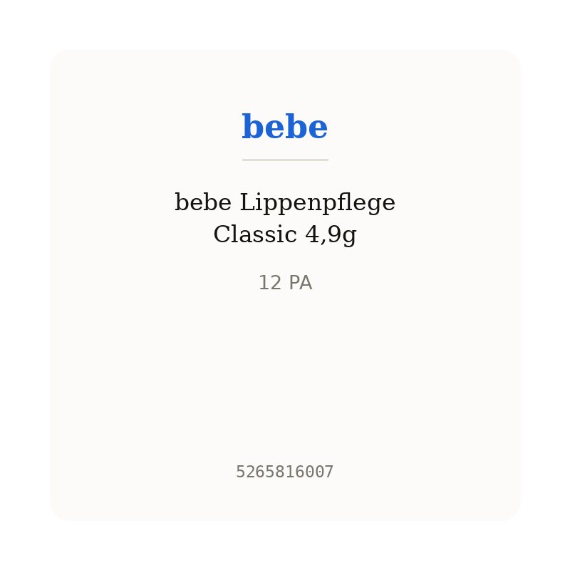 bebe Lippenpflege Classic 4,9g