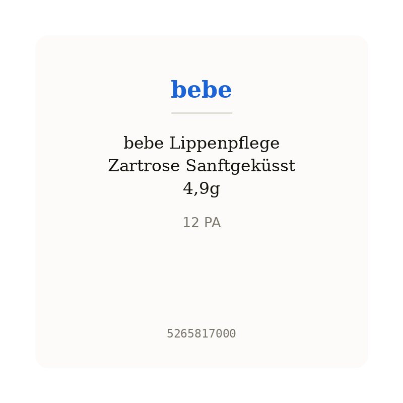 bebe Lippenpflege Zartrose Sanftgeküsst 4,9g