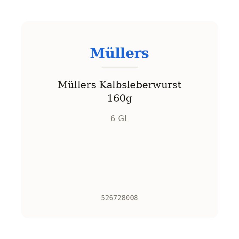 Müllers Kalbsleberwurst 160g