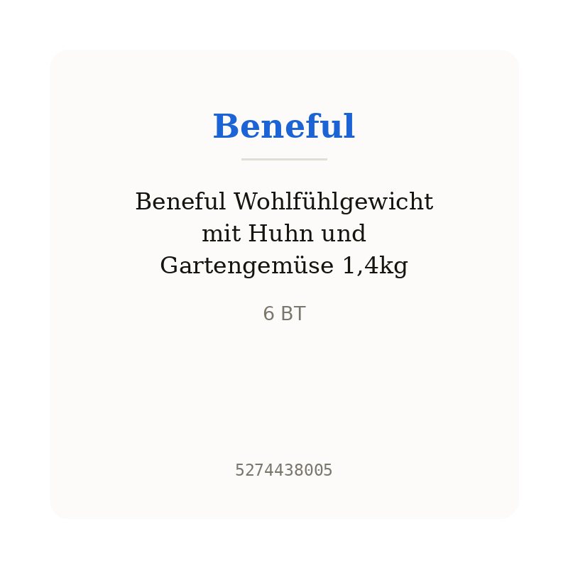 Beneful Wohlfühlgewicht mit Huhn und Gartengemüse 1,4kg