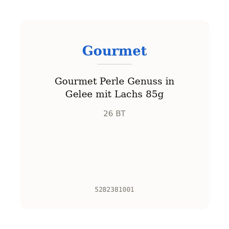 Gourmet Perle Genuss in Gelee mit Lachs 85g