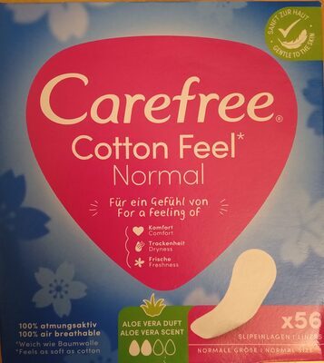 Carefree Cotton Feel Normal Aloe Vera 56ST