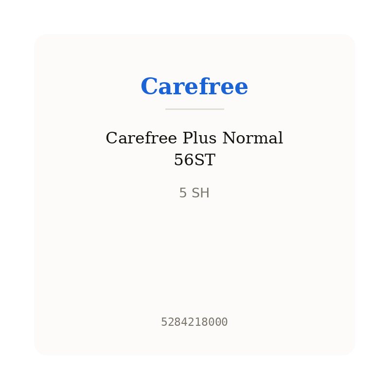 Carefree Plus Normal 56ST
