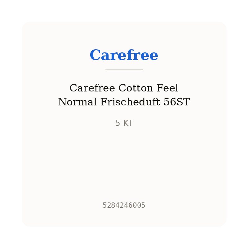Carefree Cotton Feel Normal Frischeduft 56ST