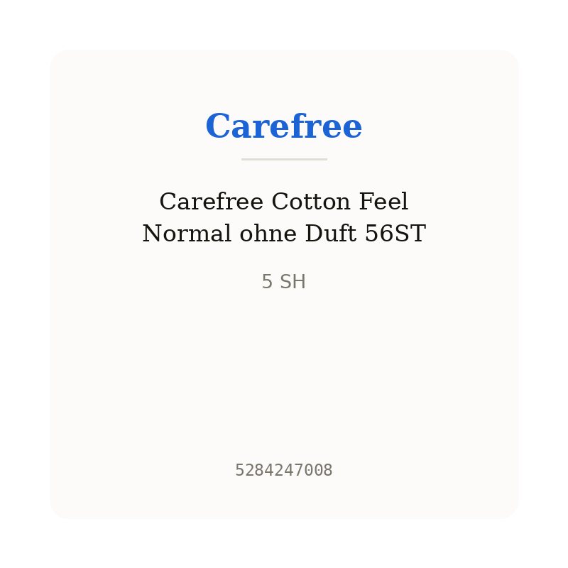 Carefree Cotton Feel Normal ohne Duft 56ST