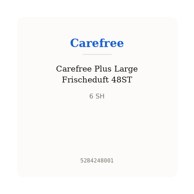 Carefree Plus Large Frischeduft 48ST