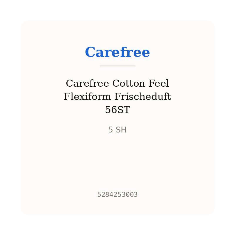 Carefree Cotton Feel Flexiform Frischeduft 56ST