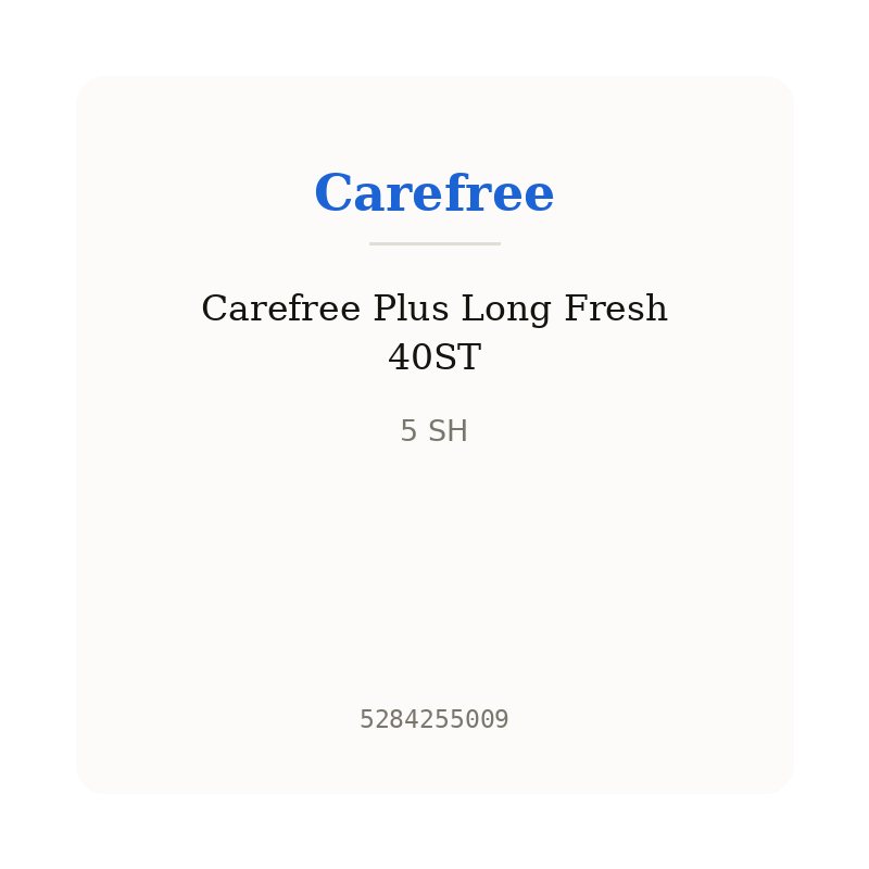Carefree Plus Long Fresh 40ST