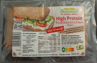Mestemacher High Protein Toastbrötchen fein 260g