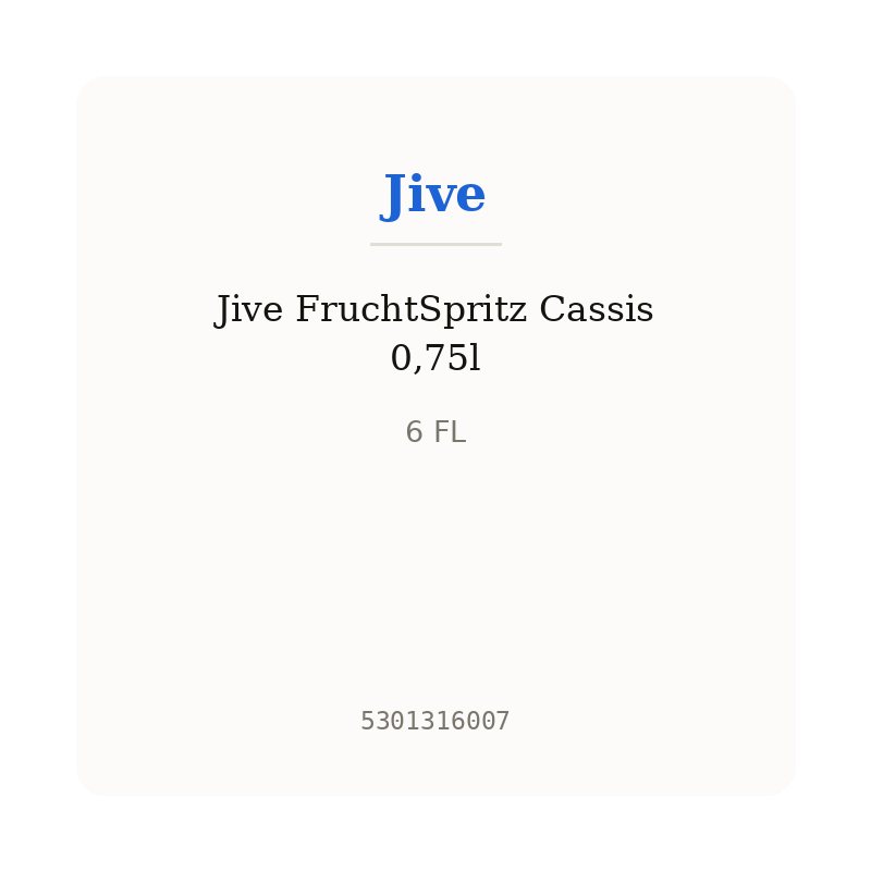 Jive FruchtSpritz Cassis 0,75l