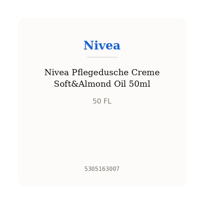 Nivea Pflegedusche Creme Soft&Almond Oil 50ml