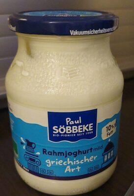 Bio Söbbeke Rahmjoghurt griechischer Art mild 10% 500g MW