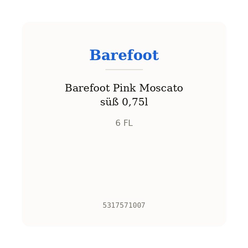 Barefoot Pink Moscato süß 0,75l