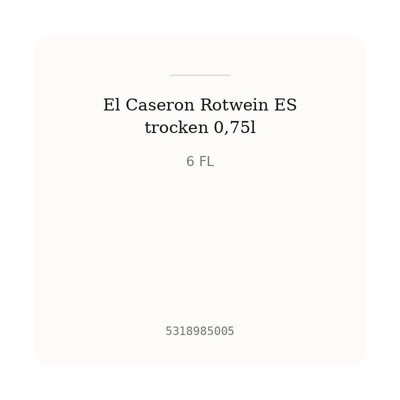 El Caseron Rotwein ES trocken 0,75l