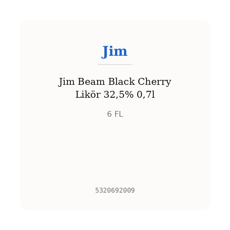 Jim Beam Black Cherry Likör 32,5% 0,7l