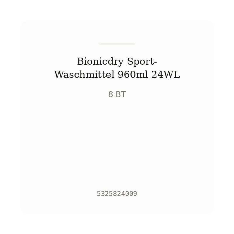 Bionicdry Sport-Waschmittel 960ml 24WL