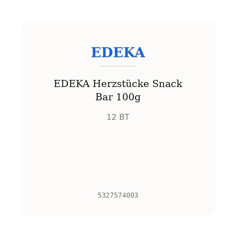 EDEKA Herzstücke Snack Bar 100g