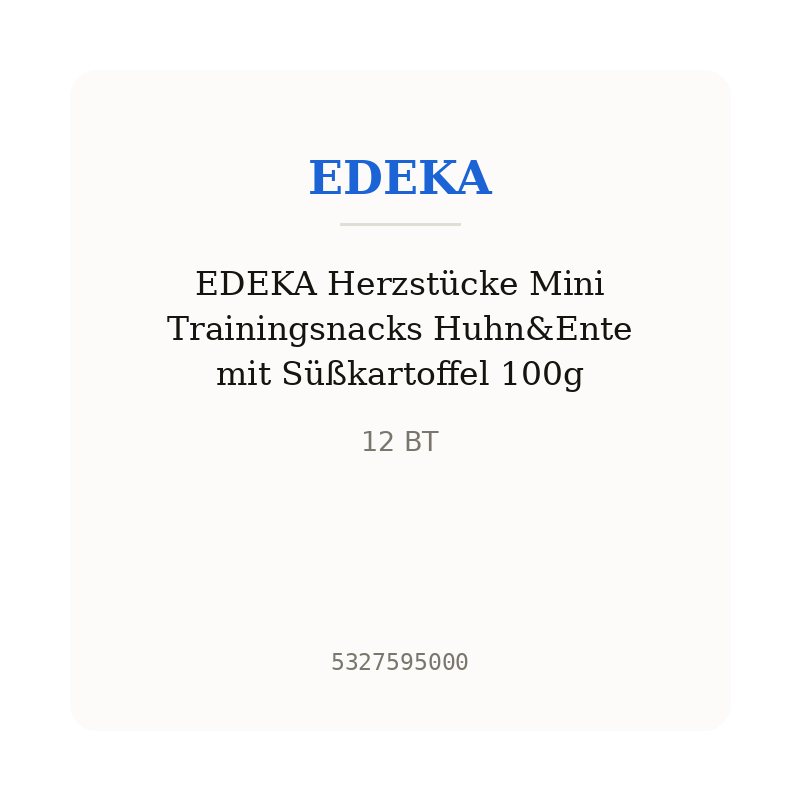 EDEKA Herzstücke Mini Trainingsnacks Huhn&Ente mit Süßkartoffel 100g