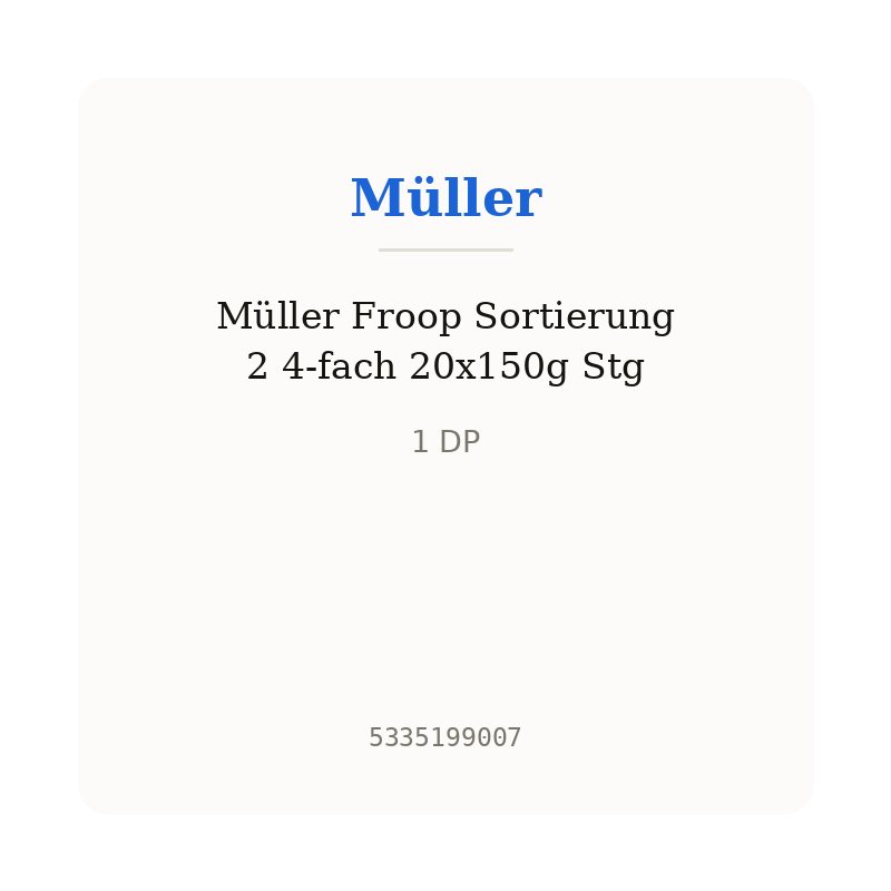 Müller Froop Sortierung 2 4-fach 20x150g Stg