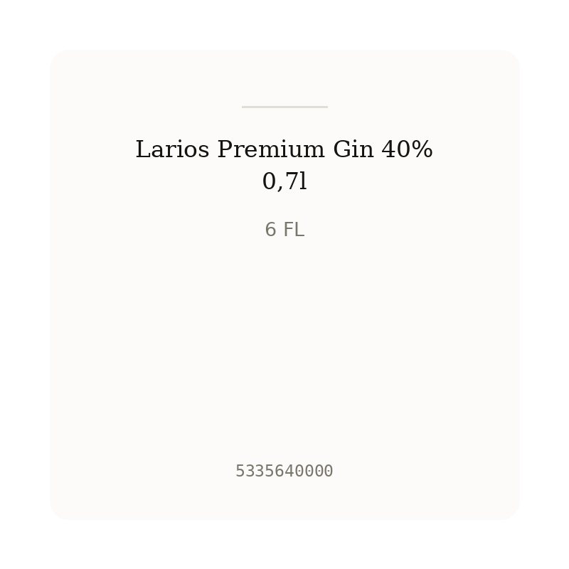 Larios Premium Gin 40% 0,7l