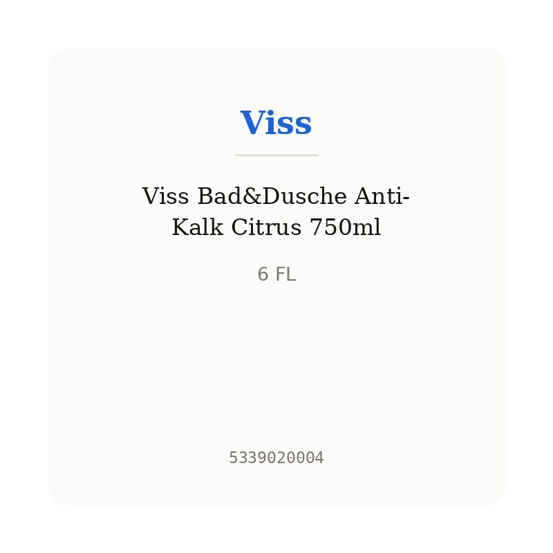 Viss Bad&Dusche Anti-Kalk Citrus 750ml