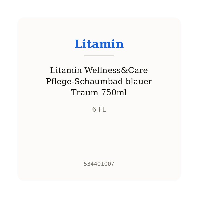 Litamin Wellness&Care Pflege-Schaumbad blauer Traum 750ml
