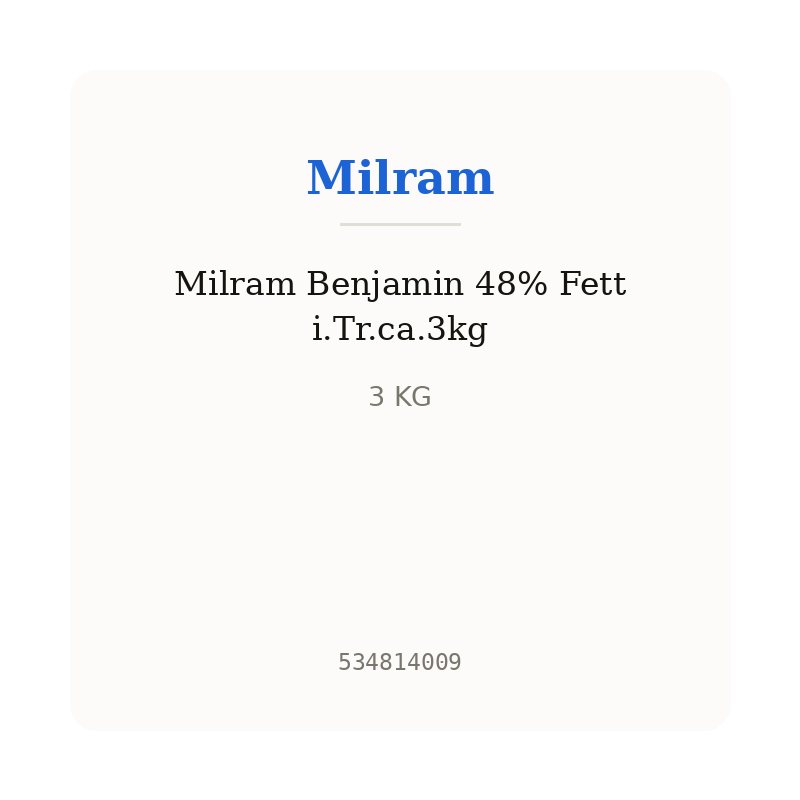 Milram Benjamin 48% Fett i.Tr.ca.3kg