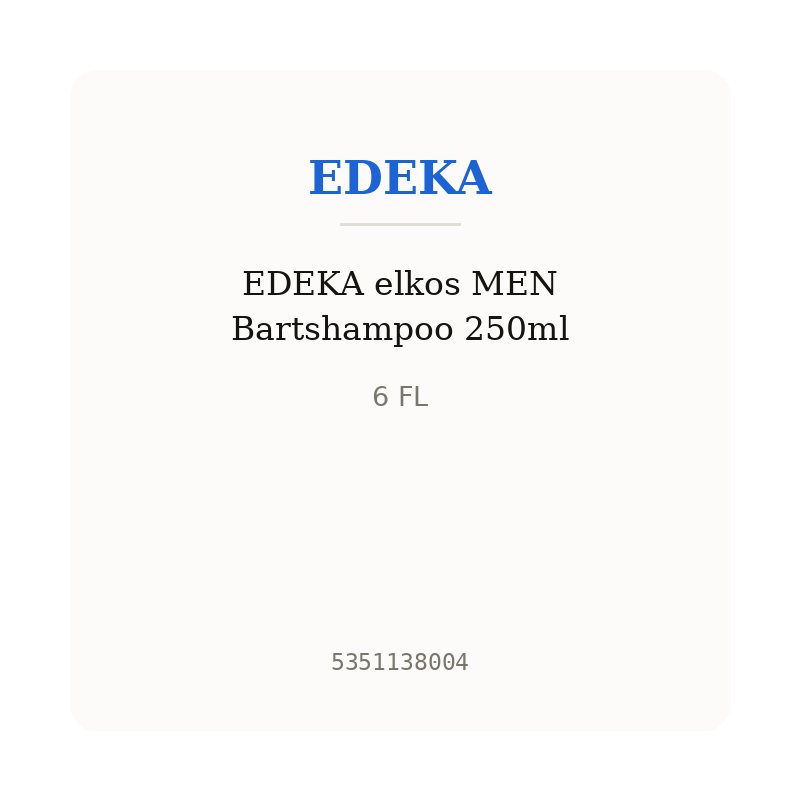 EDEKA elkos MEN Bartshampoo 250ml