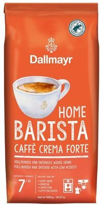 Dallmayr Home Barista Caffee Crema Forte Rainforest Alliance Identity Preserved ganze Bohne 1kg