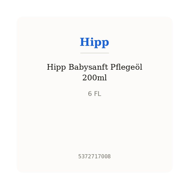 Hipp Babysanft Pflegeöl 200ml