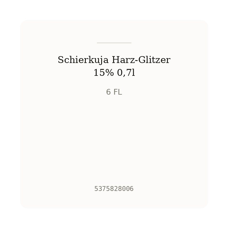 Schierkuja Harz-Glitzer 15% 0,7l