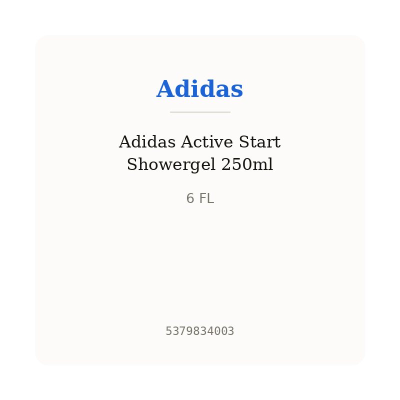 Adidas Active Start Showergel 250ml
