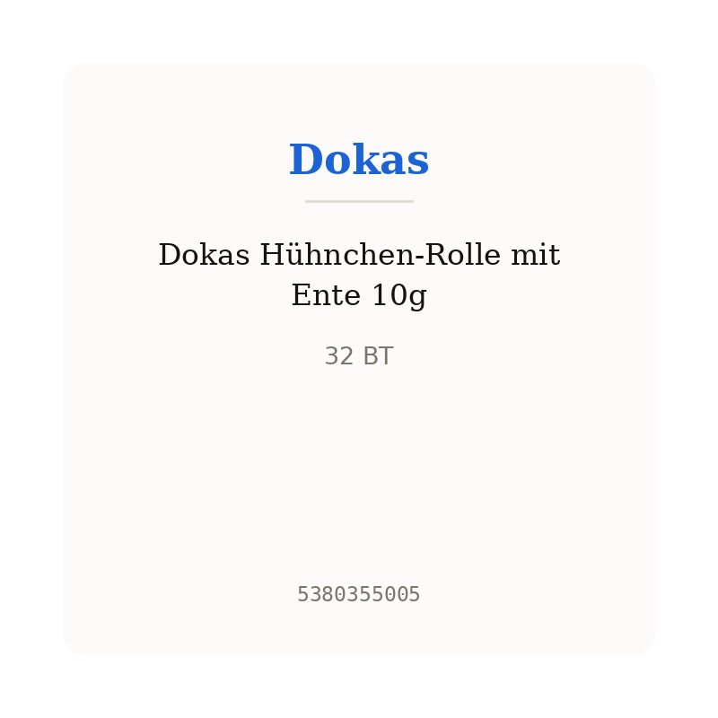 Dokas Hühnchen-Rolle mit Ente 10g
