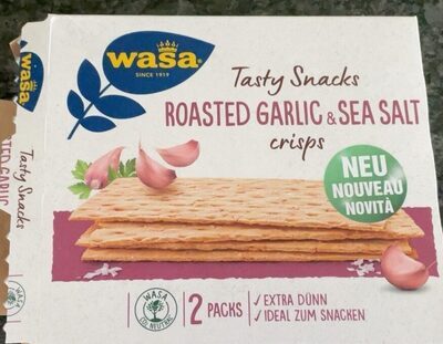 Wasa Tasty Snacks Roasted Garlic&Seasalt 190g