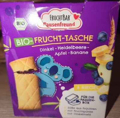 Bio Fruchtbar Pausenfreund Frucht-Tasche Dinkel-Heidelbeere-Apfel-Banane 132g