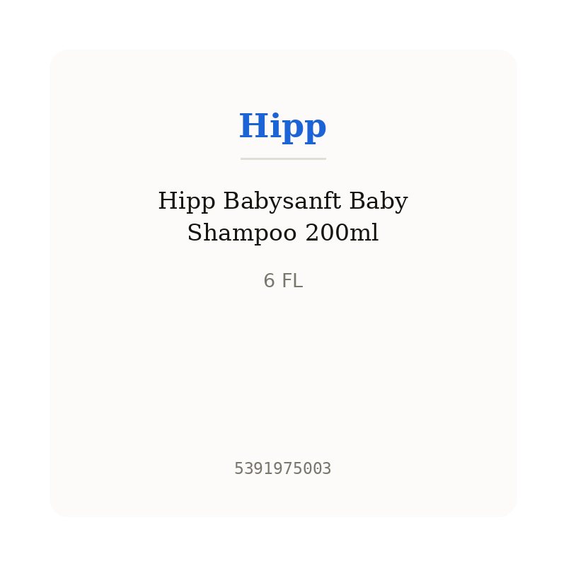 Hipp Babysanft Baby Shampoo 200ml