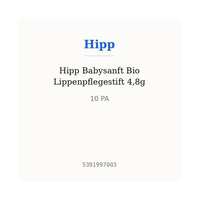 Hipp Babysanft Bio Lippenpflegestift 4,8g
